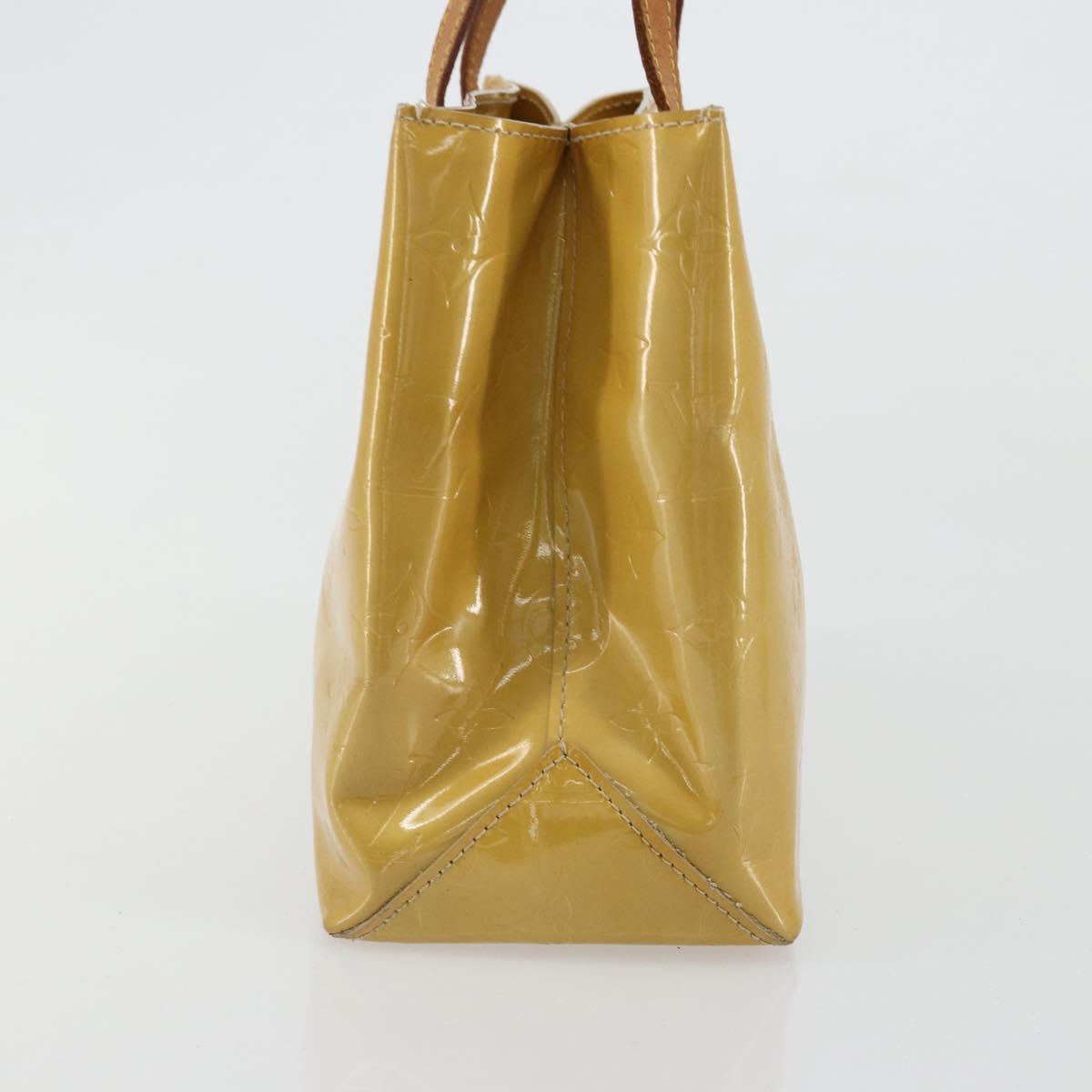 LOUIS VUITTON Monogram Vernis Reade PM Hand Bag Beige M91144 LV Auth BA13402