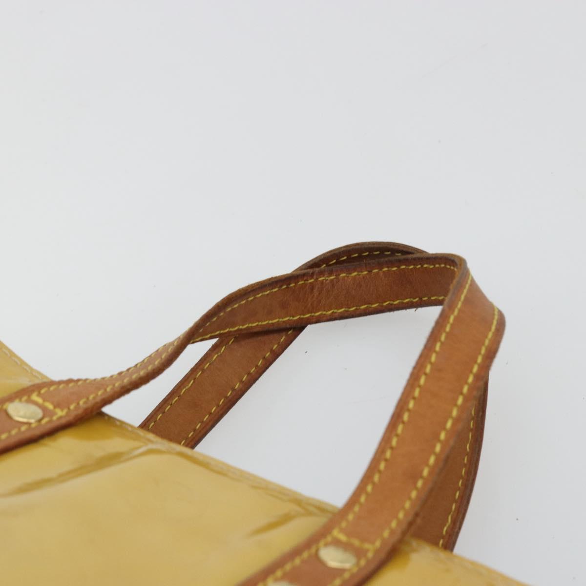 LOUIS VUITTON Monogram Vernis Reade PM Hand Bag Beige M91144 LV Auth BA13402