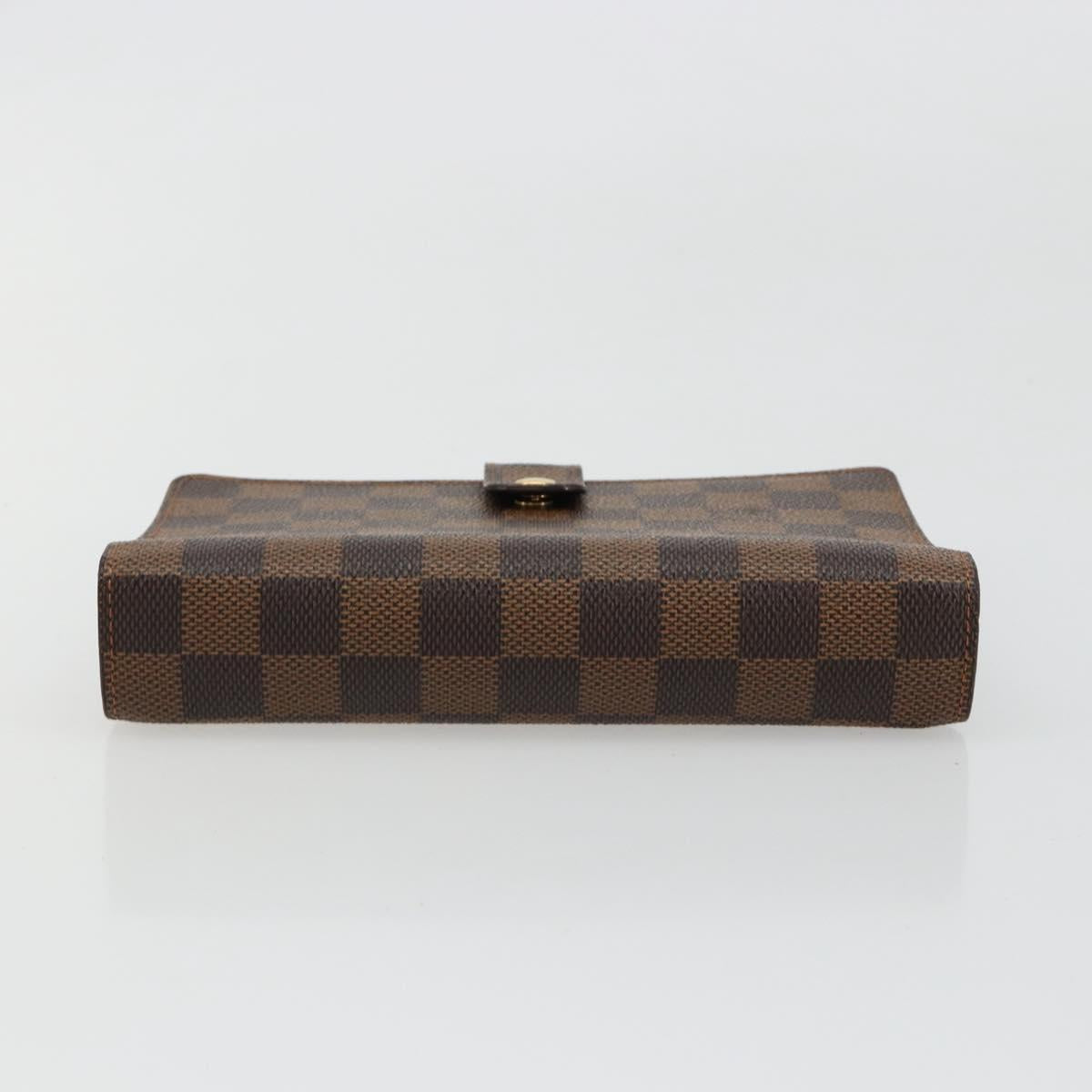 LOUIS VUITTON Damier Ebene Agenda MM Day Planner Cover R20240 LV Auth BA13405