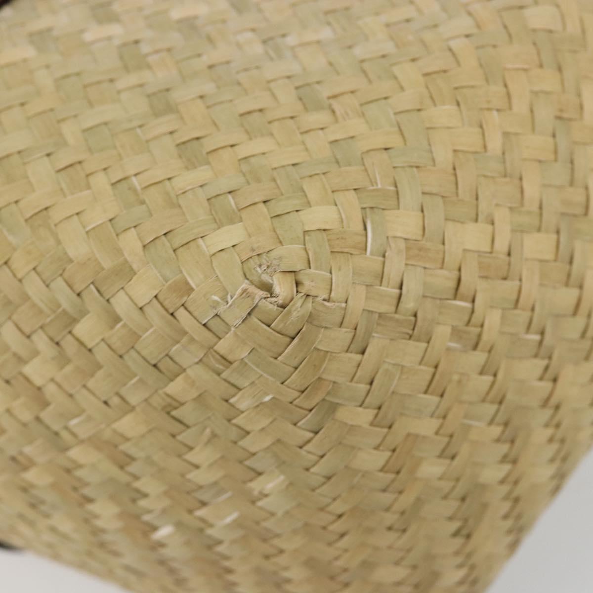 Jimmy Choo Tote Bag Raffia Beige Auth BA13412A