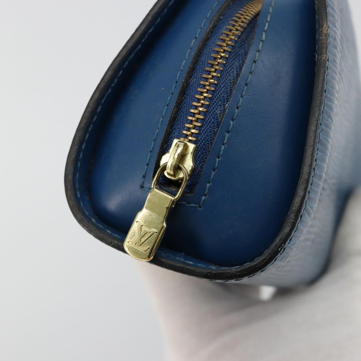 LOUIS VUITTON Epi Dauphine PM Pouch Blue M48445 LV Auth BA13427