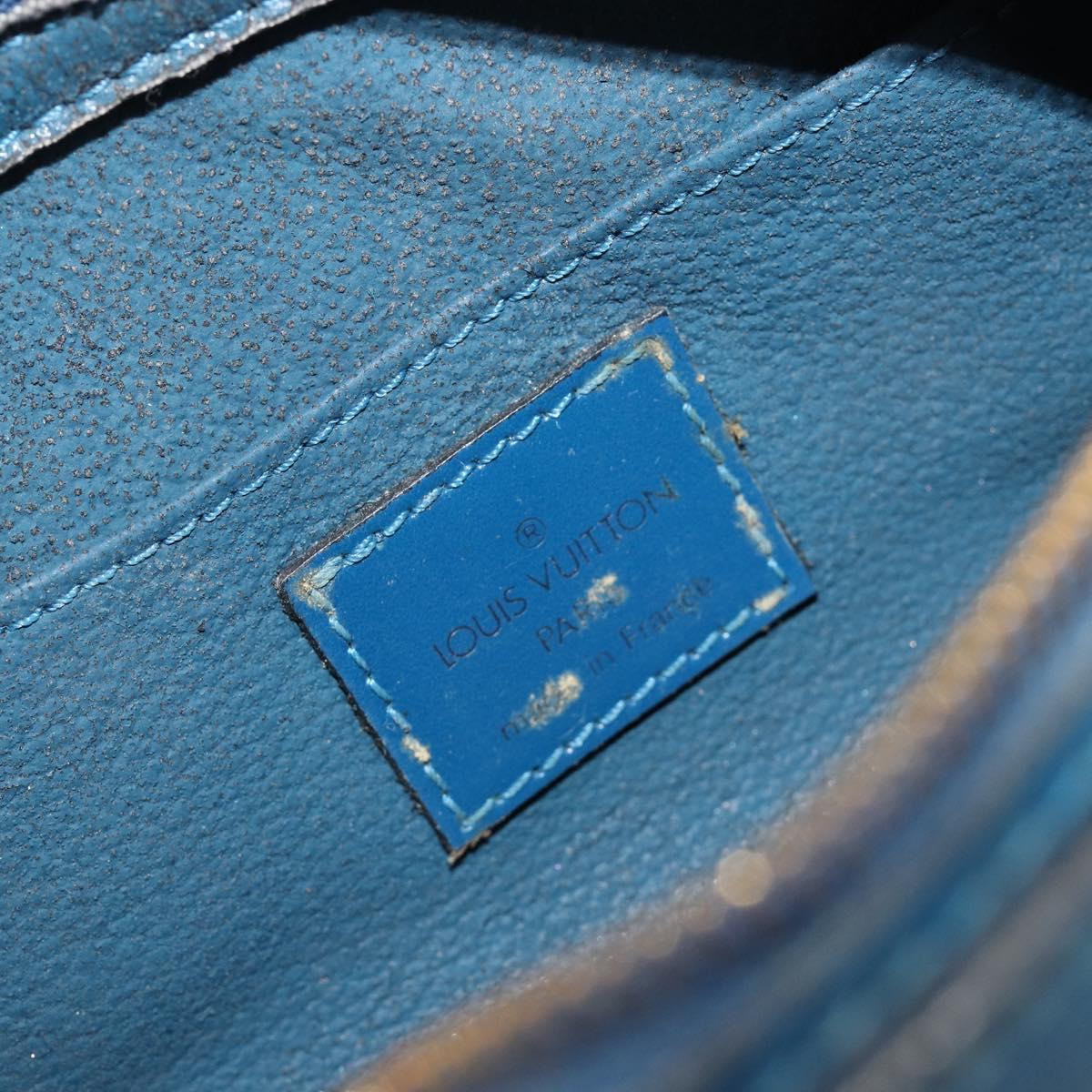 LOUIS VUITTON Epi Dauphine PM Pouch Blue M48445 LV Auth BA13427