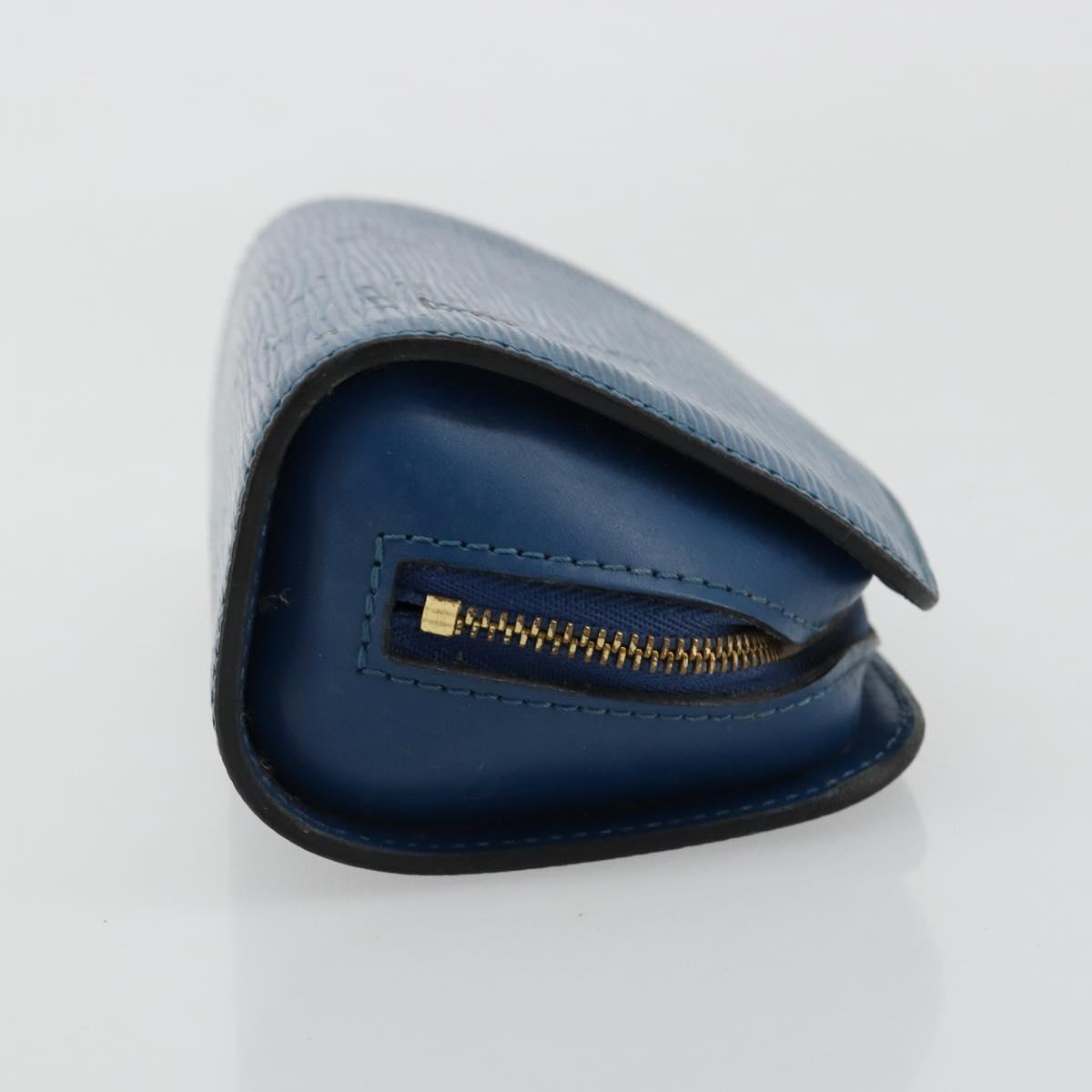 LOUIS VUITTON Epi Dauphine PM Pouch Blue M48445 LV Auth BA13427
