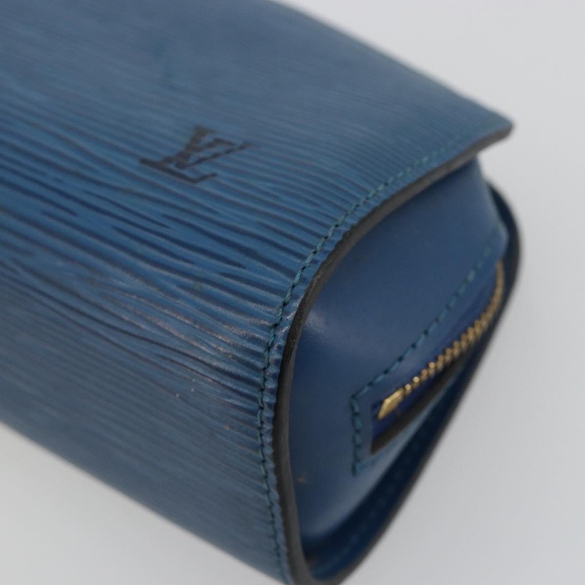 LOUIS VUITTON Epi Dauphine PM Pouch Blue M48445 LV Auth BA13427