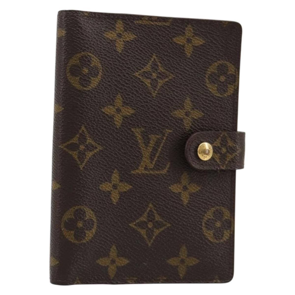 LOUIS VUITTON Monogram Agenda PM Day Planner Cover R20005 LV Auth BA13428