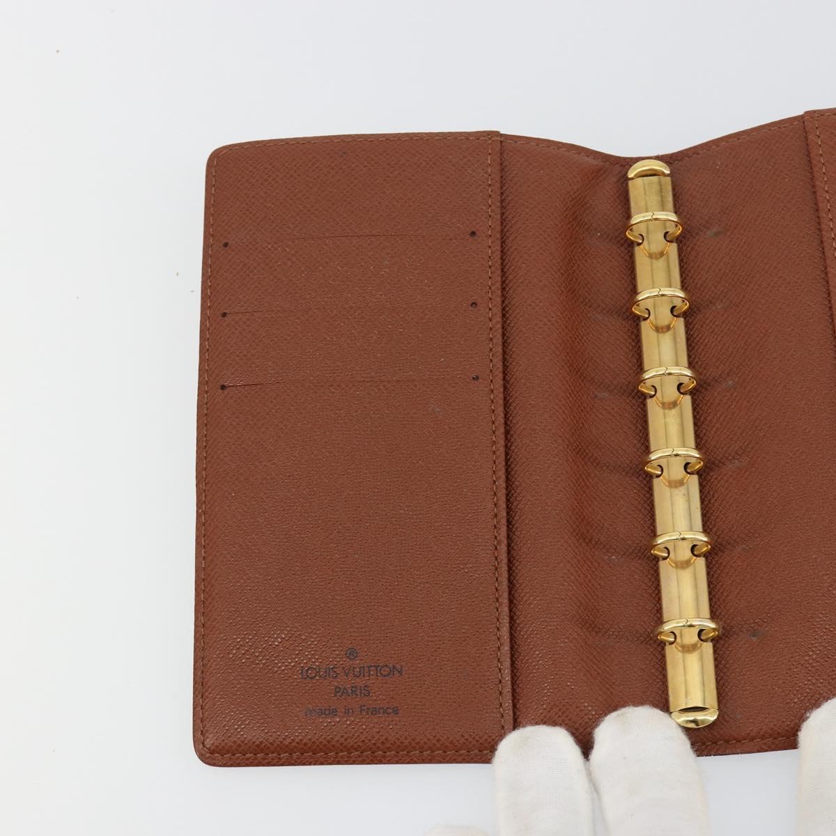 LOUIS VUITTON Monogram Agenda PM Day Planner Cover R20005 LV Auth BA13428