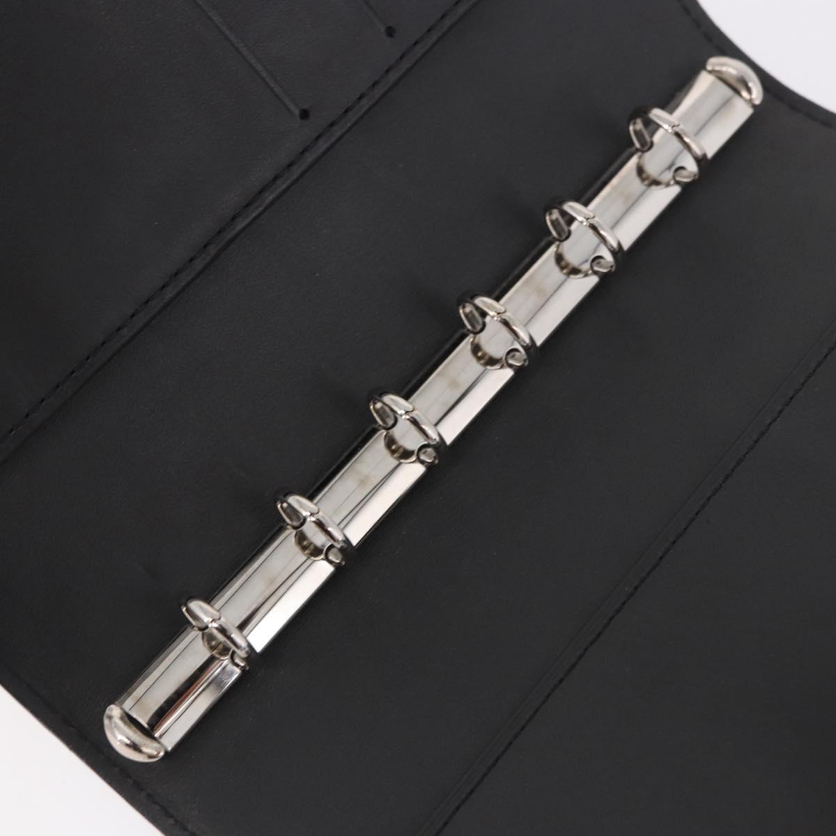 LOUIS VUITTON Monogram mat Agenda PM Planner Cover Black R20932 Auth BA13431A