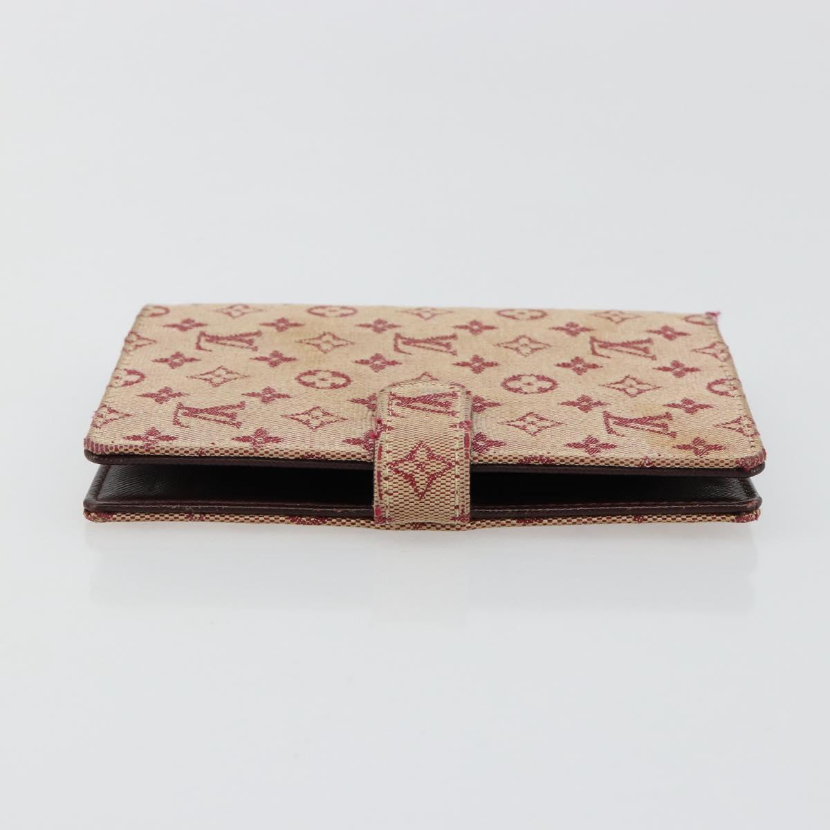 LOUIS VUITTON Monogram Mini Agenda PM Day Planner Cover Red R20912 Auth BA13432