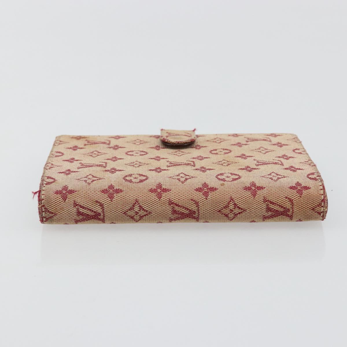 LOUIS VUITTON Monogram Mini Agenda PM Day Planner Cover Red R20912 Auth BA13432