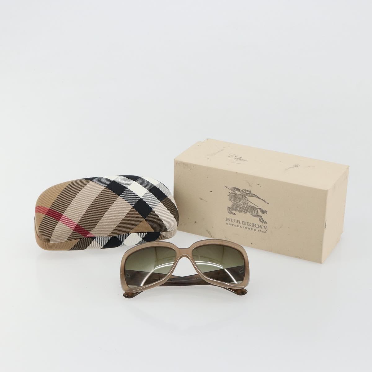 BURBERRY Nova Check Sunglasses plastic Brown Auth BA13436M