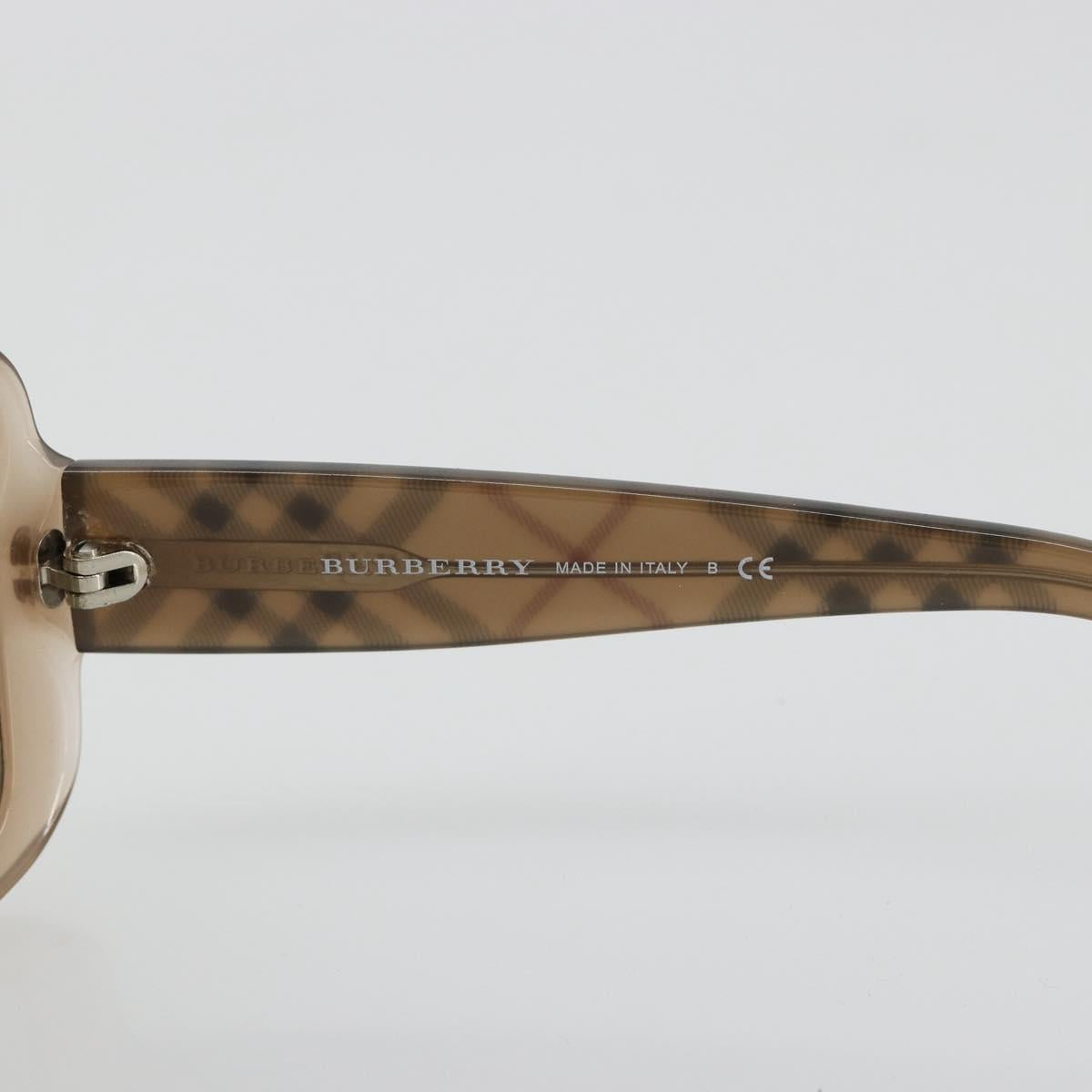 BURBERRY Nova Check Sunglasses plastic Brown Auth BA13436M