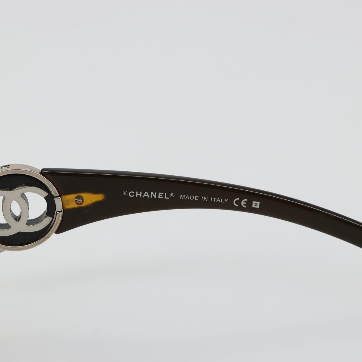 CHANEL Sunglasses plastic Brown CC Auth BA13437M