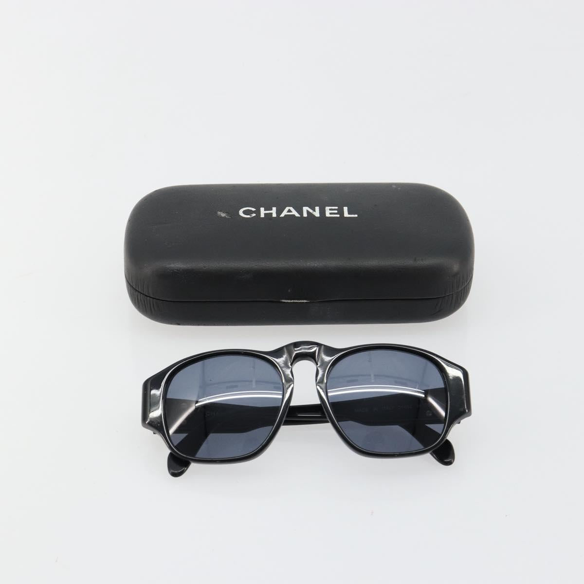 CHANEL Sunglasses plastic Black CC Auth BA13439