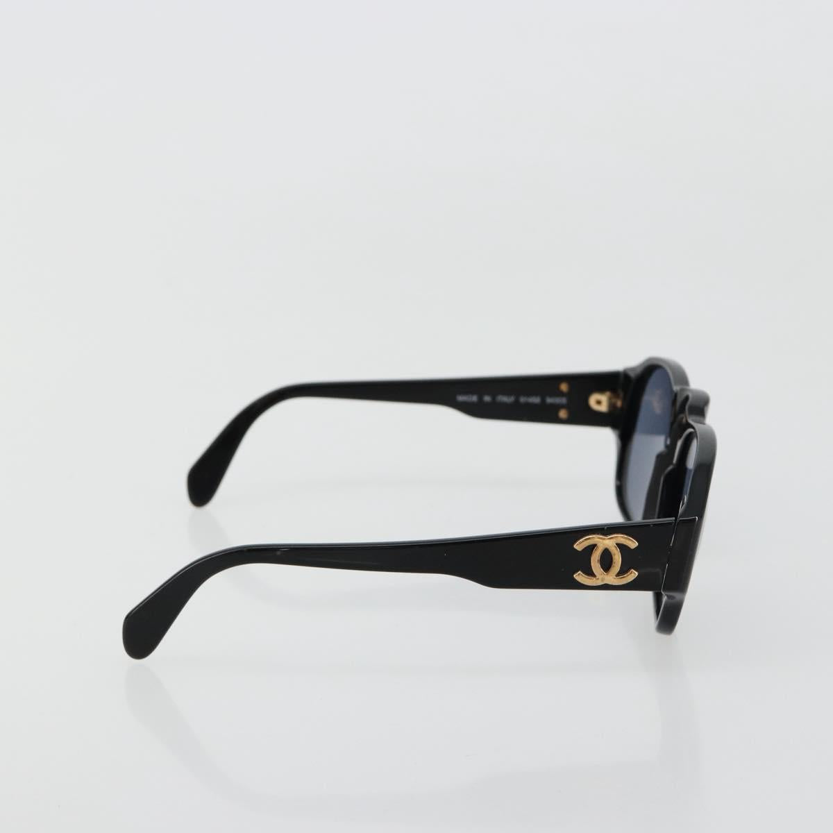 CHANEL Sunglasses plastic Black CC Auth BA13439