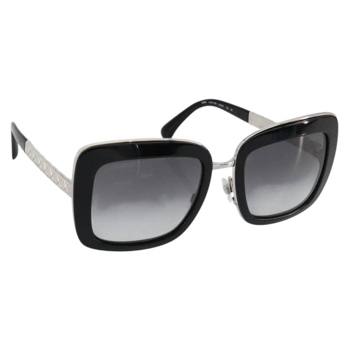 CHANEL Sunglasses plastic Black CC Auth BA13441M