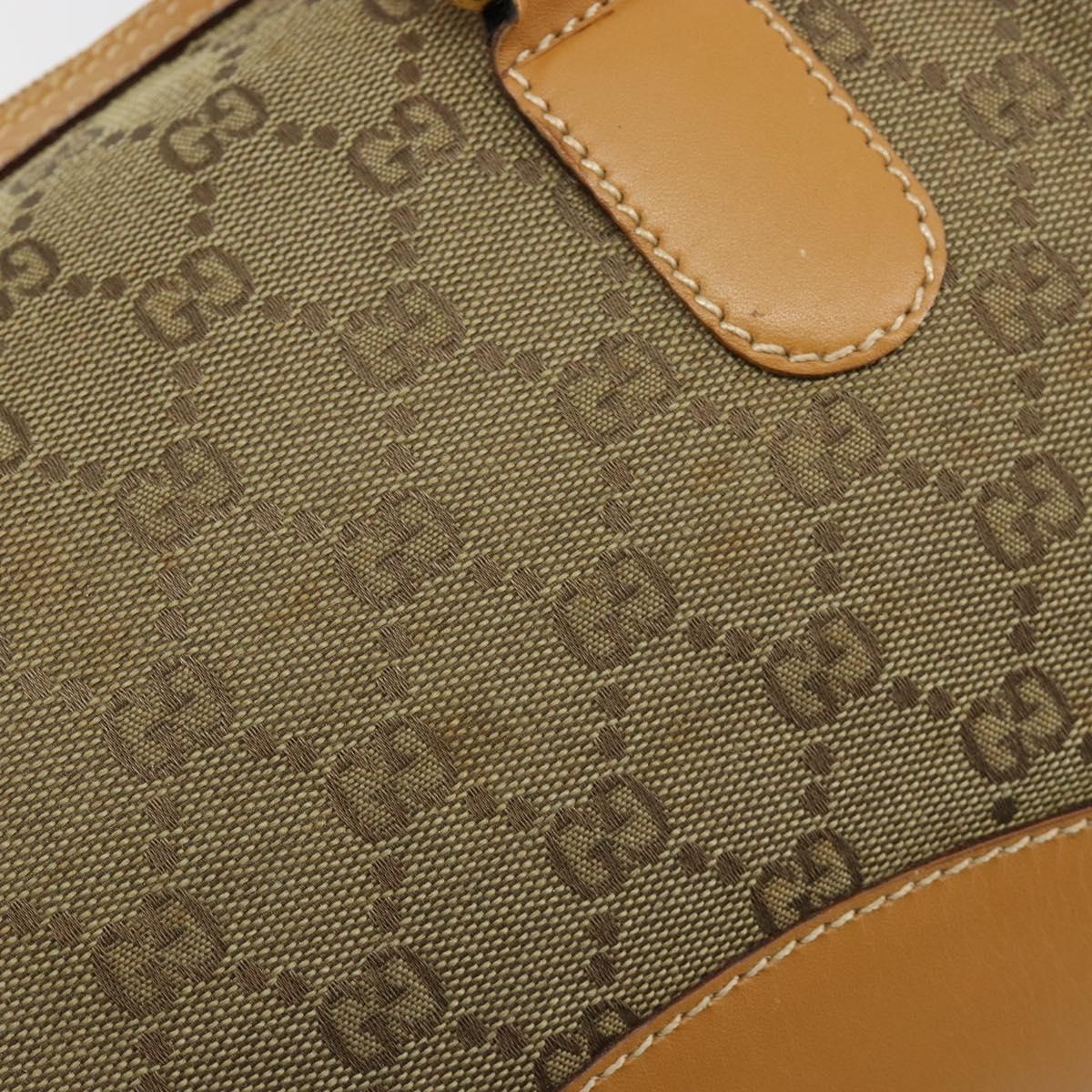 GUCCI GG Canvas Hand Bag Beige Gold 000 3754 0281 Auth BA13448