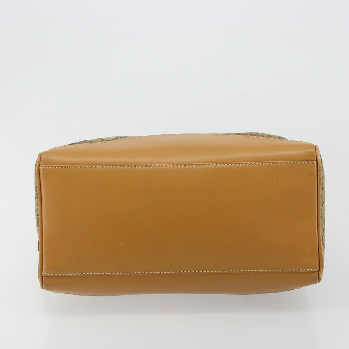 GUCCI GG Canvas Hand Bag Beige Gold 000 3754 0281 Auth BA13448