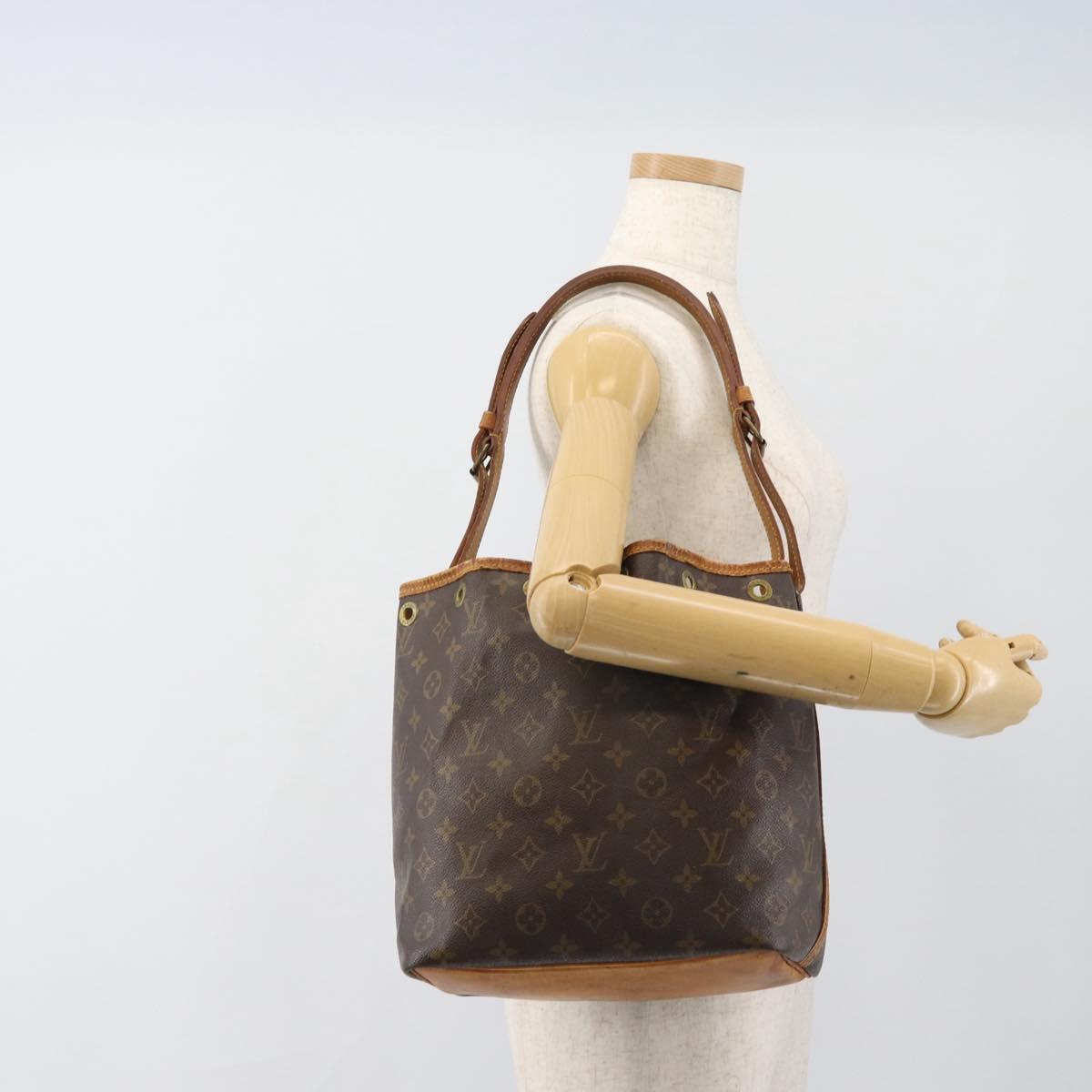 LOUIS VUITTON Monogram Petit Noe Shoulder Bag M42226 LV Auth BA13450