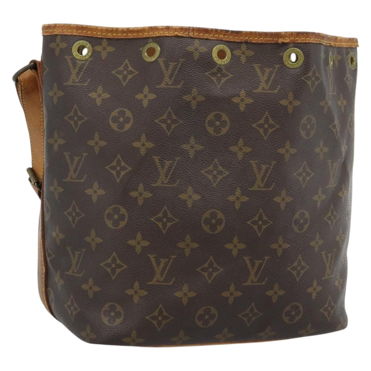 LOUIS VUITTON Monogram Petit Noe Shoulder Bag M42226 LV Auth BA13450