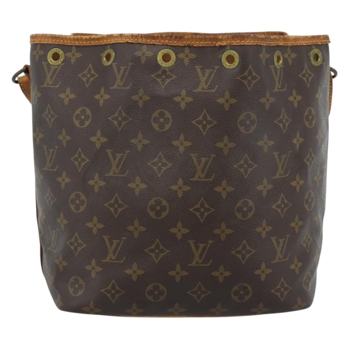 LOUIS VUITTON Monogram Petit Noe Shoulder Bag M42226 LV Auth BA13450