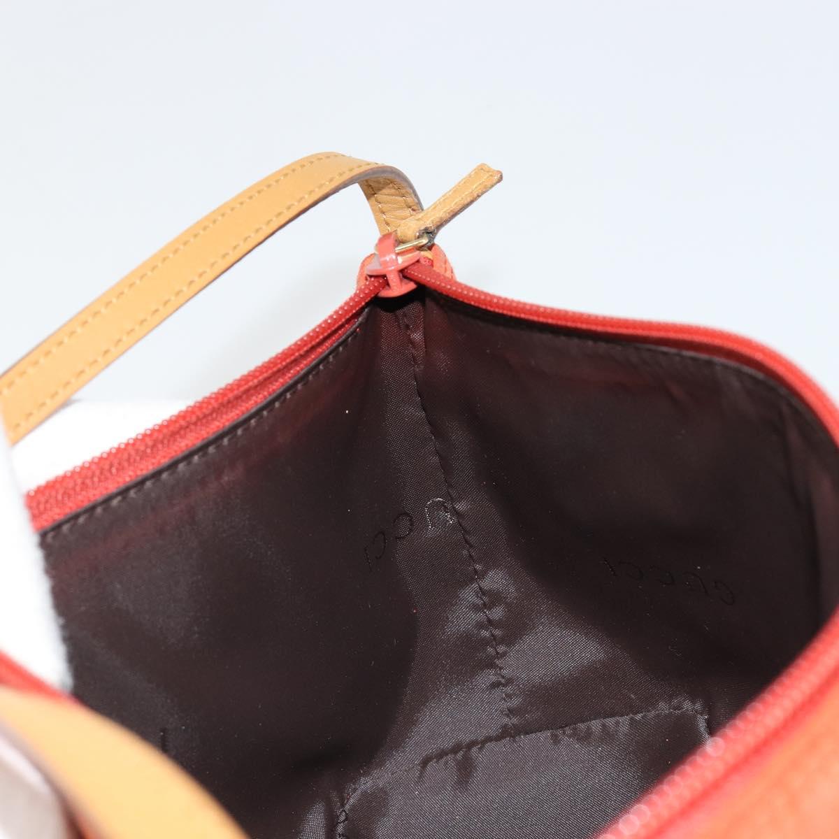 GUCCI Hand Bag Suede Orange Gold 039 1103 Auth BA13451