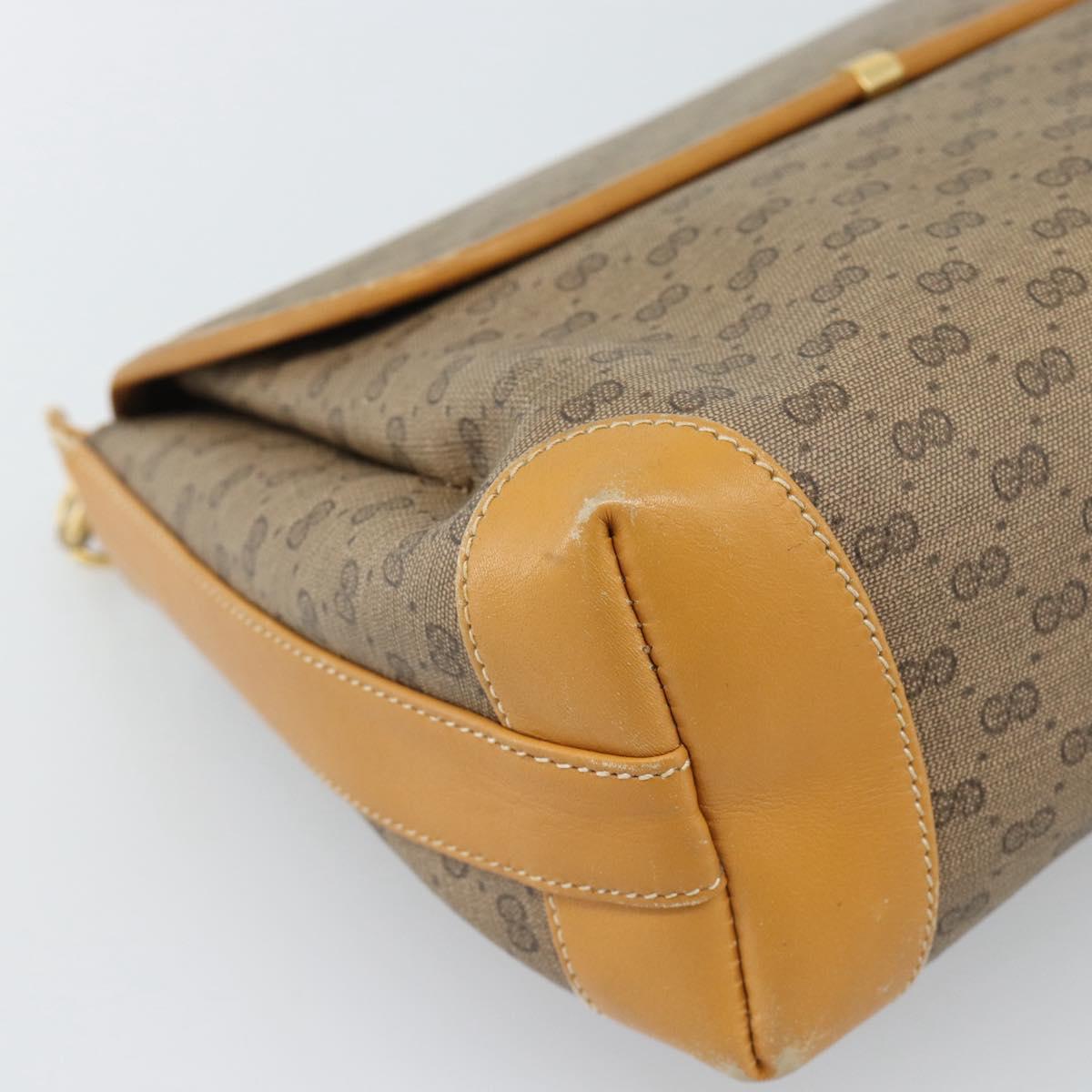 GUCCI Micro GG Supreme Shoulder Bag PVC Beige Gold 001 099 4084 Auth BA13452