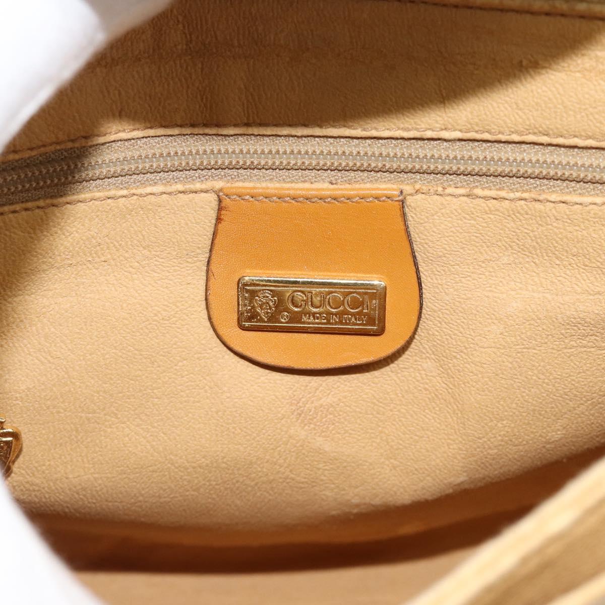 GUCCI Micro GG Supreme Shoulder Bag PVC Beige Gold 001 099 4084 Auth BA13452
