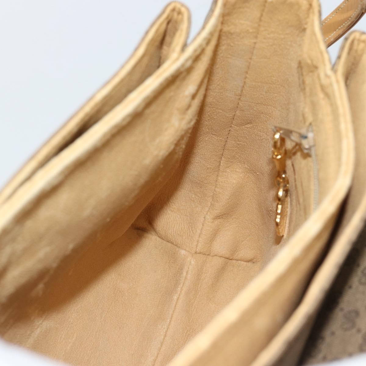 GUCCI Micro GG Supreme Shoulder Bag PVC Beige Gold 001 099 4084 Auth BA13452