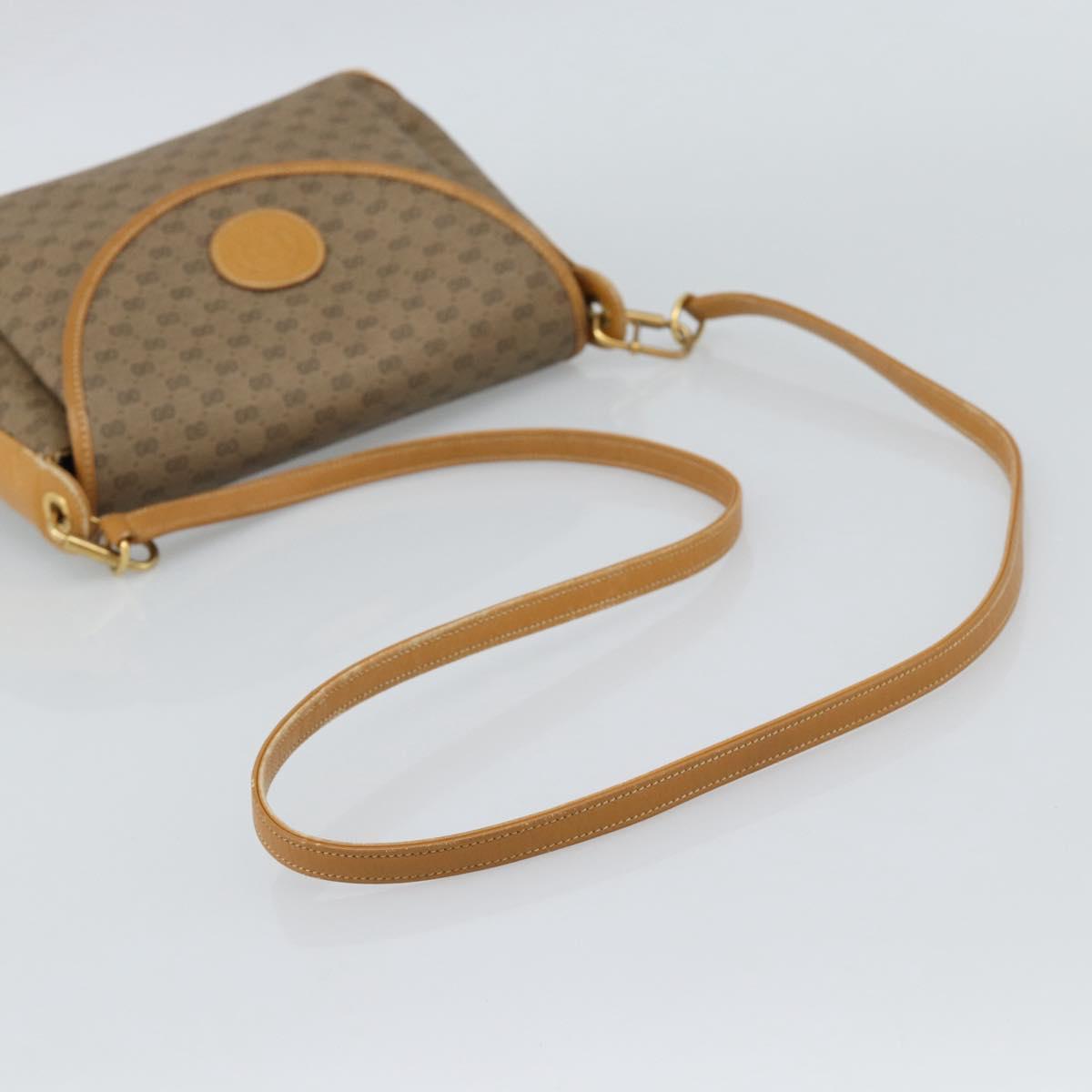 GUCCI Micro GG Supreme Shoulder Bag PVC Beige Gold 001 099 4084 Auth BA13452