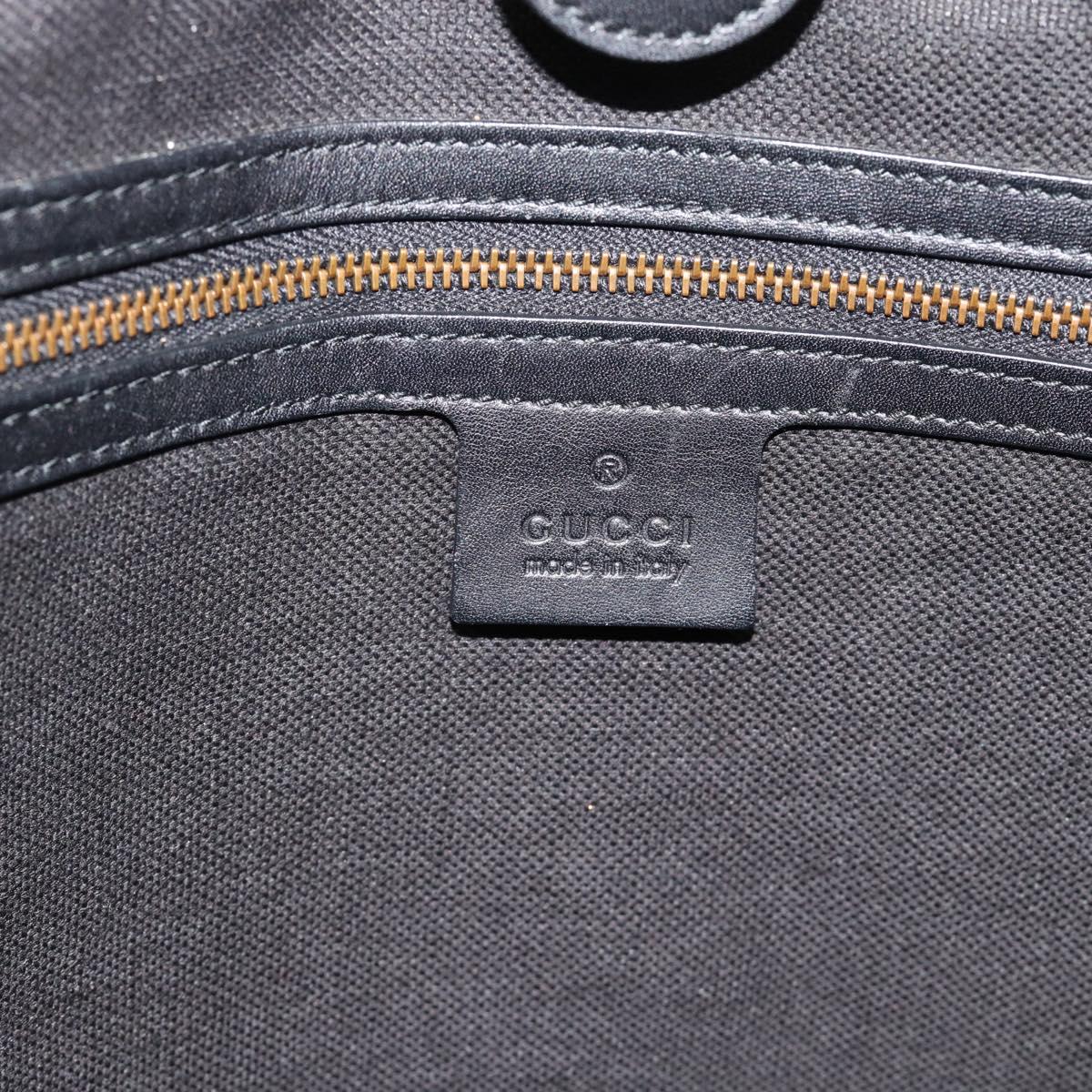 GUCCI Tote Bag Suede Black Gold 305585 Auth BA13459