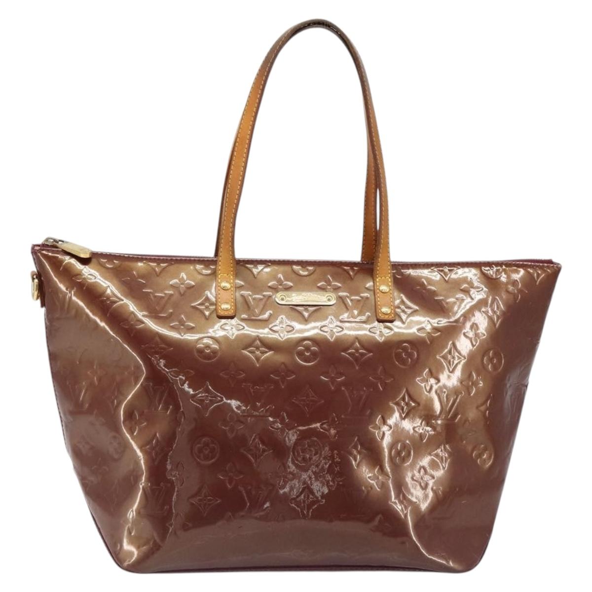 LOUIS VUITTON Monogram Vernis Bellevue GM Tote Bag Violet M93588 LV Auth BA13461