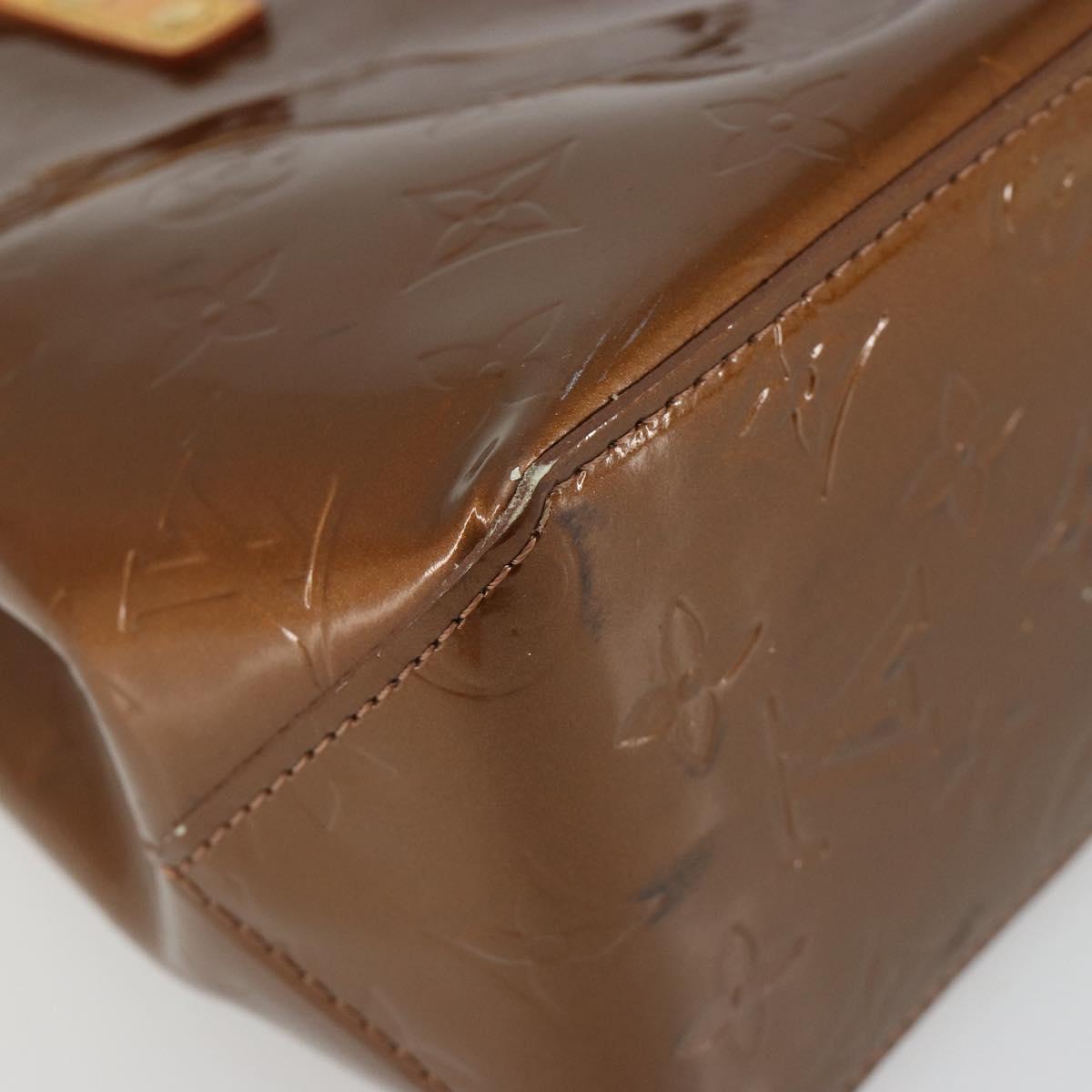 LOUIS VUITTON Monogram Vernis Reade PM Hand Bag Bronze M91146 LV Auth BA13463