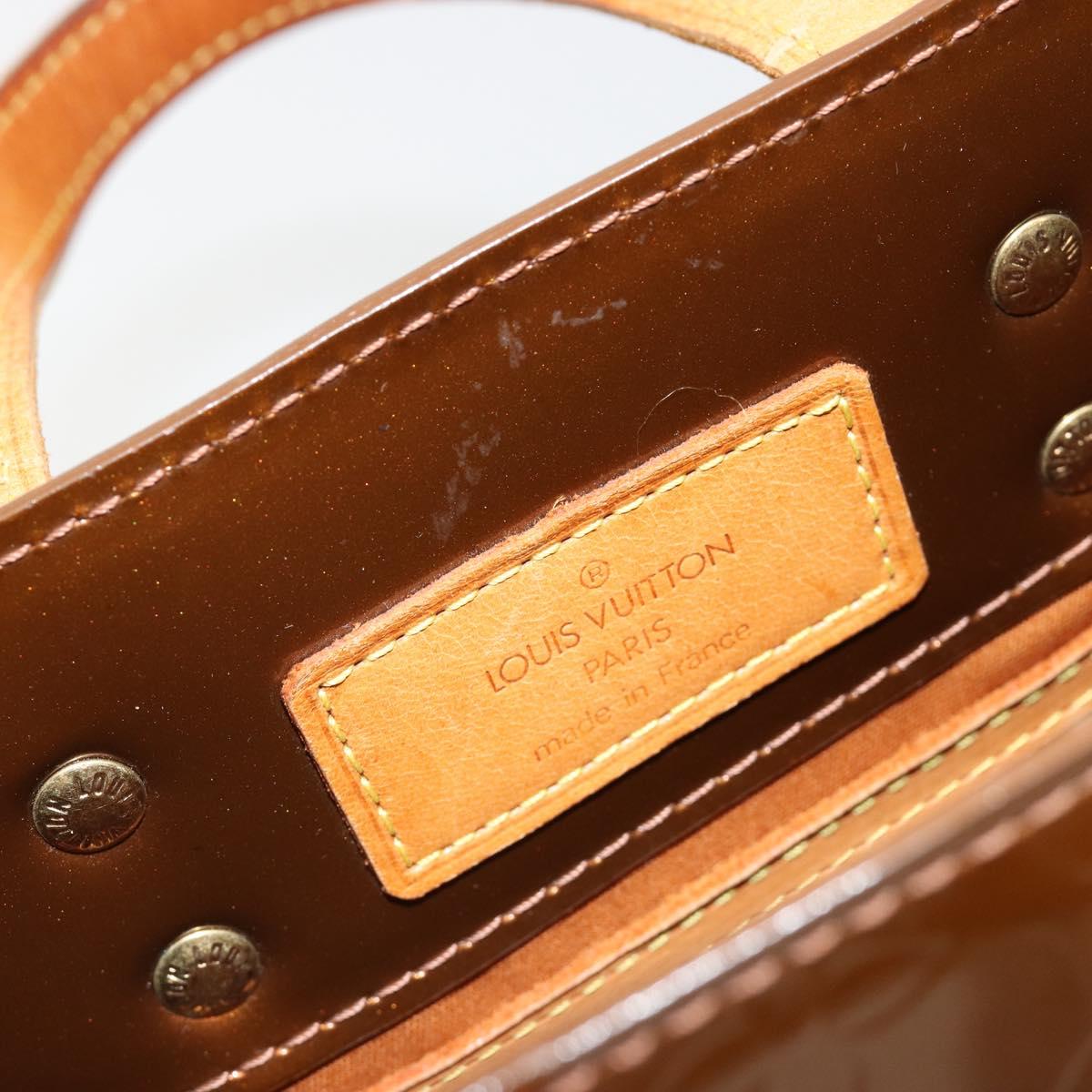 LOUIS VUITTON Monogram Vernis Reade PM Hand Bag Bronze M91146 LV Auth BA13463