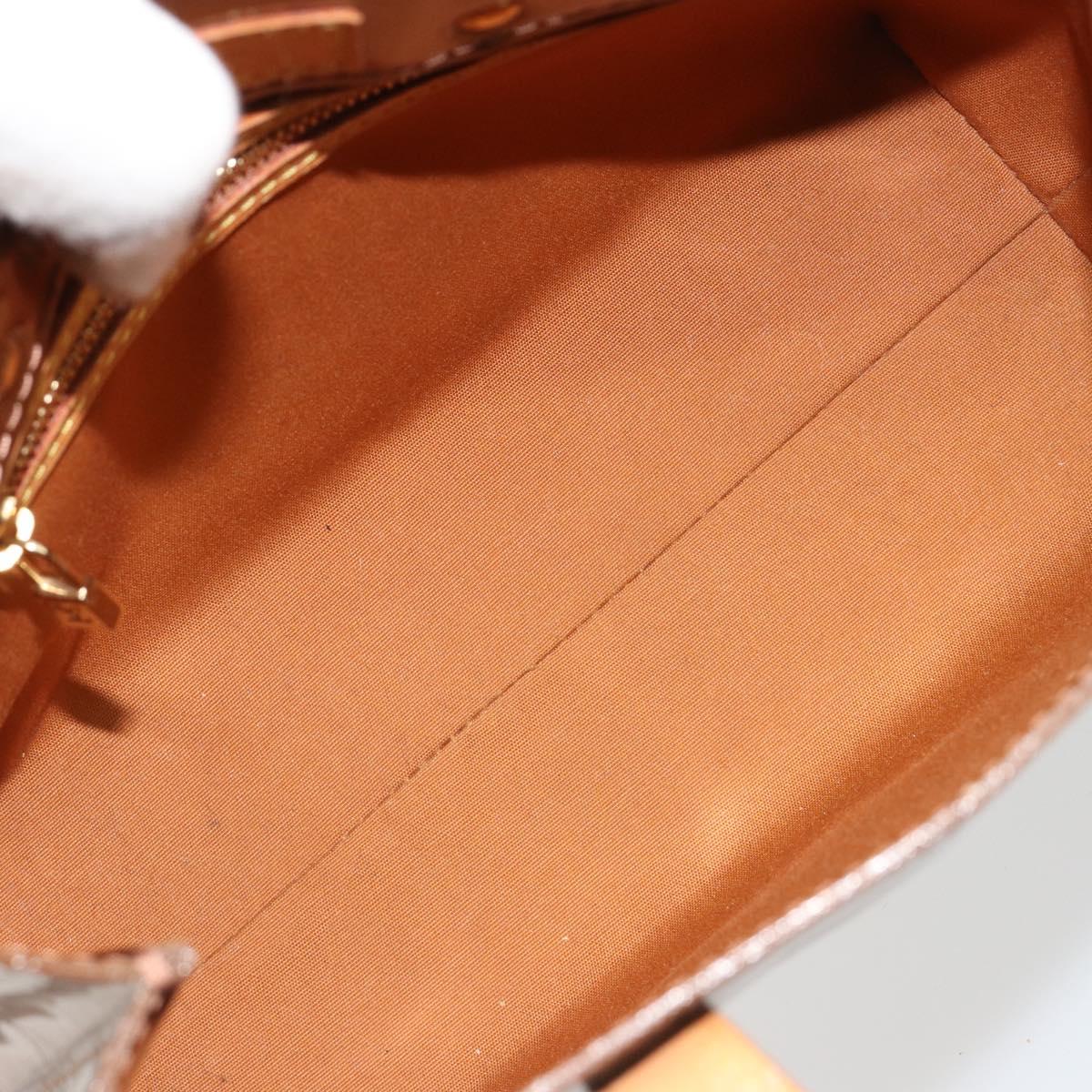 LOUIS VUITTON Monogram Vernis Reade PM Hand Bag Bronze M91146 LV Auth BA13463