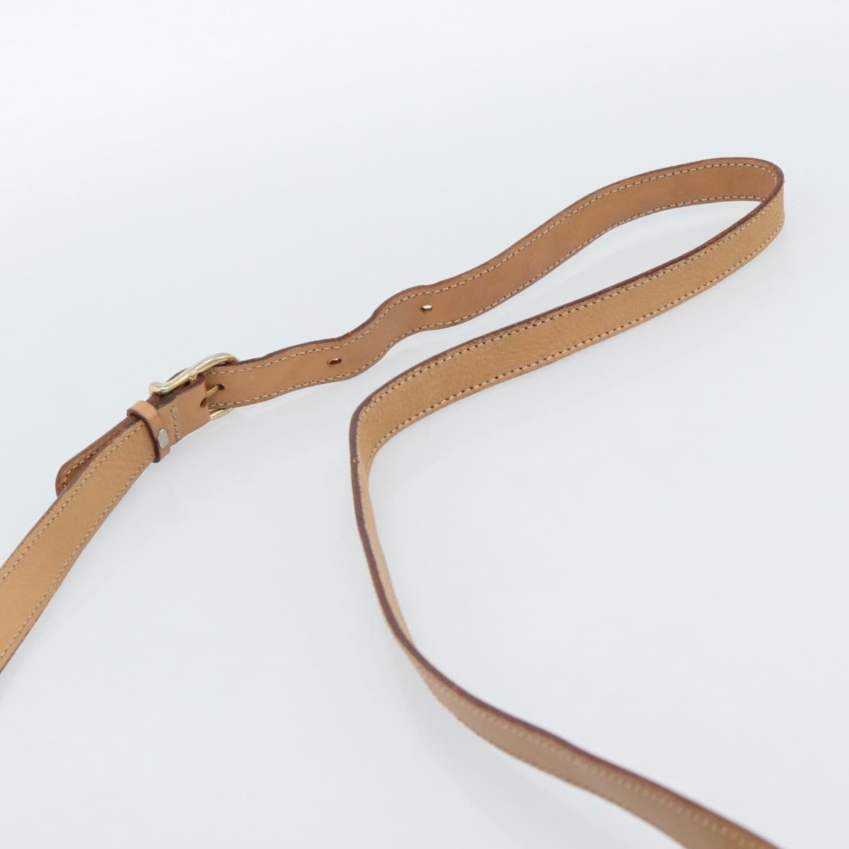 CELINE Macadam Canvas Shoulder Bag PVC Leather Brown Gold Auth BA13476