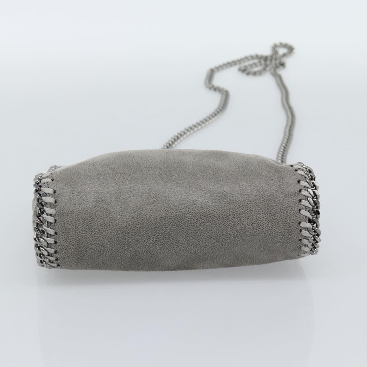 Stella MacCartney Falabella Bag Suede 2way Gray Silver 495150 Auth BA13479A
