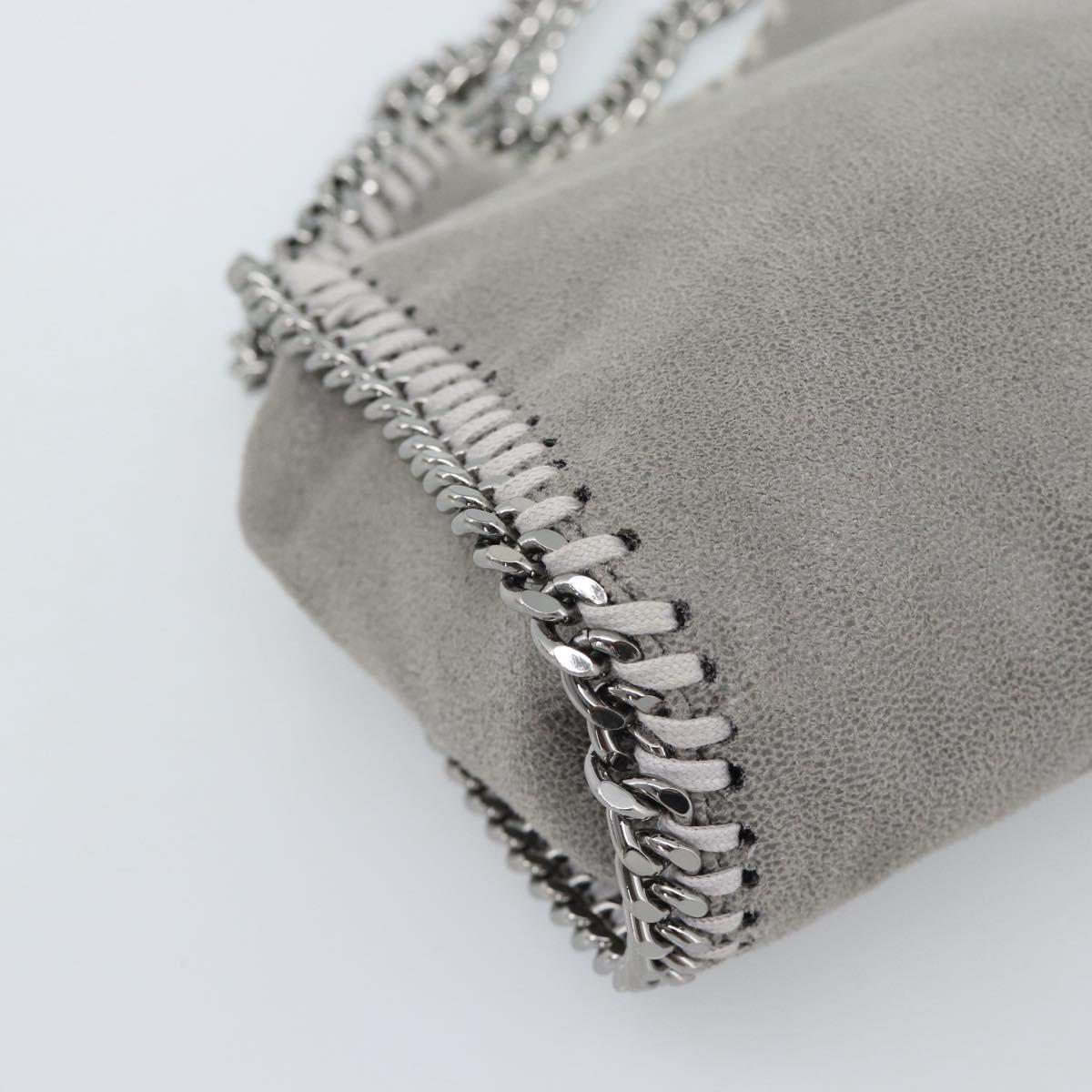 Stella MacCartney Falabella Bag Suede 2way Gray Silver 495150 Auth BA13479A