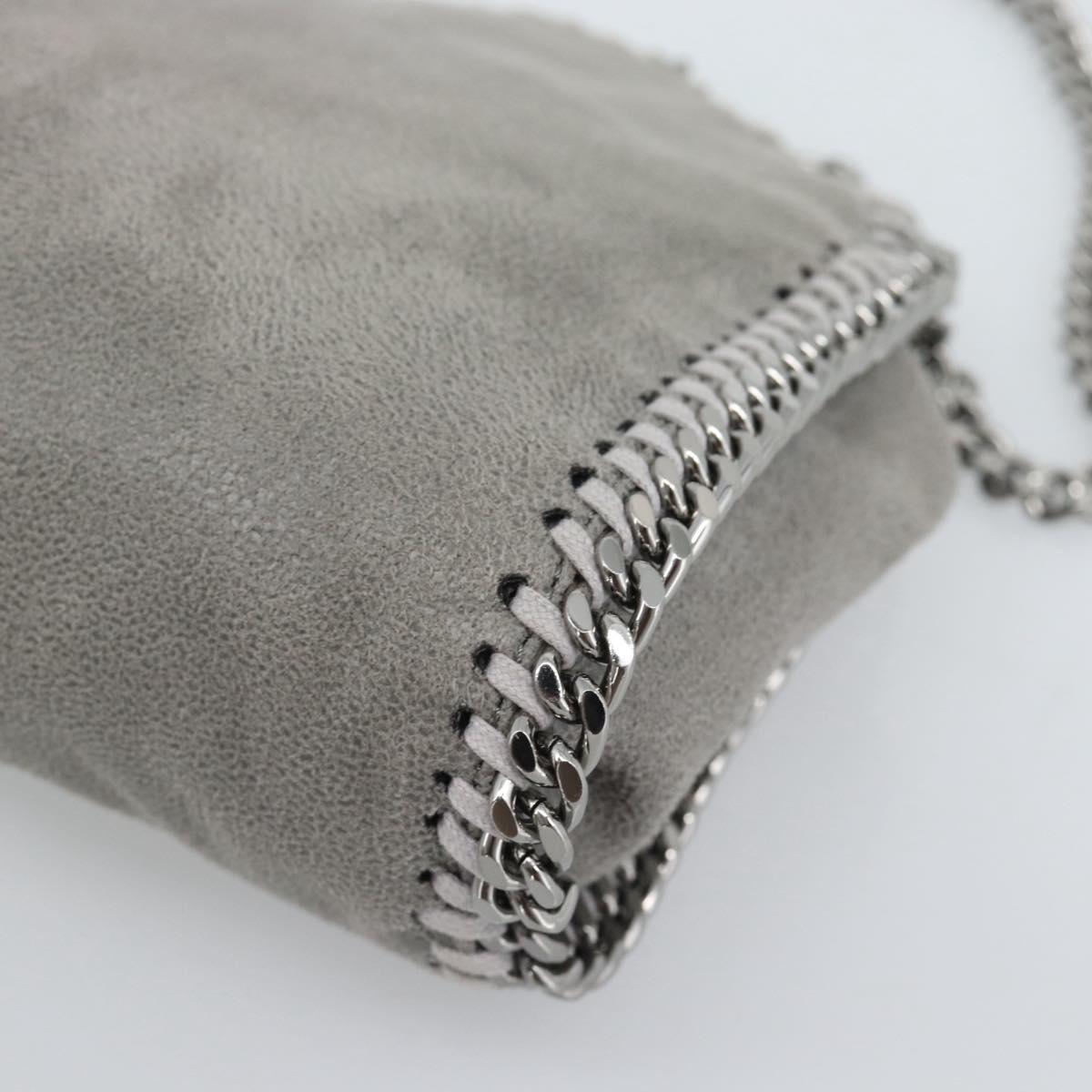 Stella MacCartney Falabella Bag Suede 2way Gray Silver 495150 Auth BA13479A