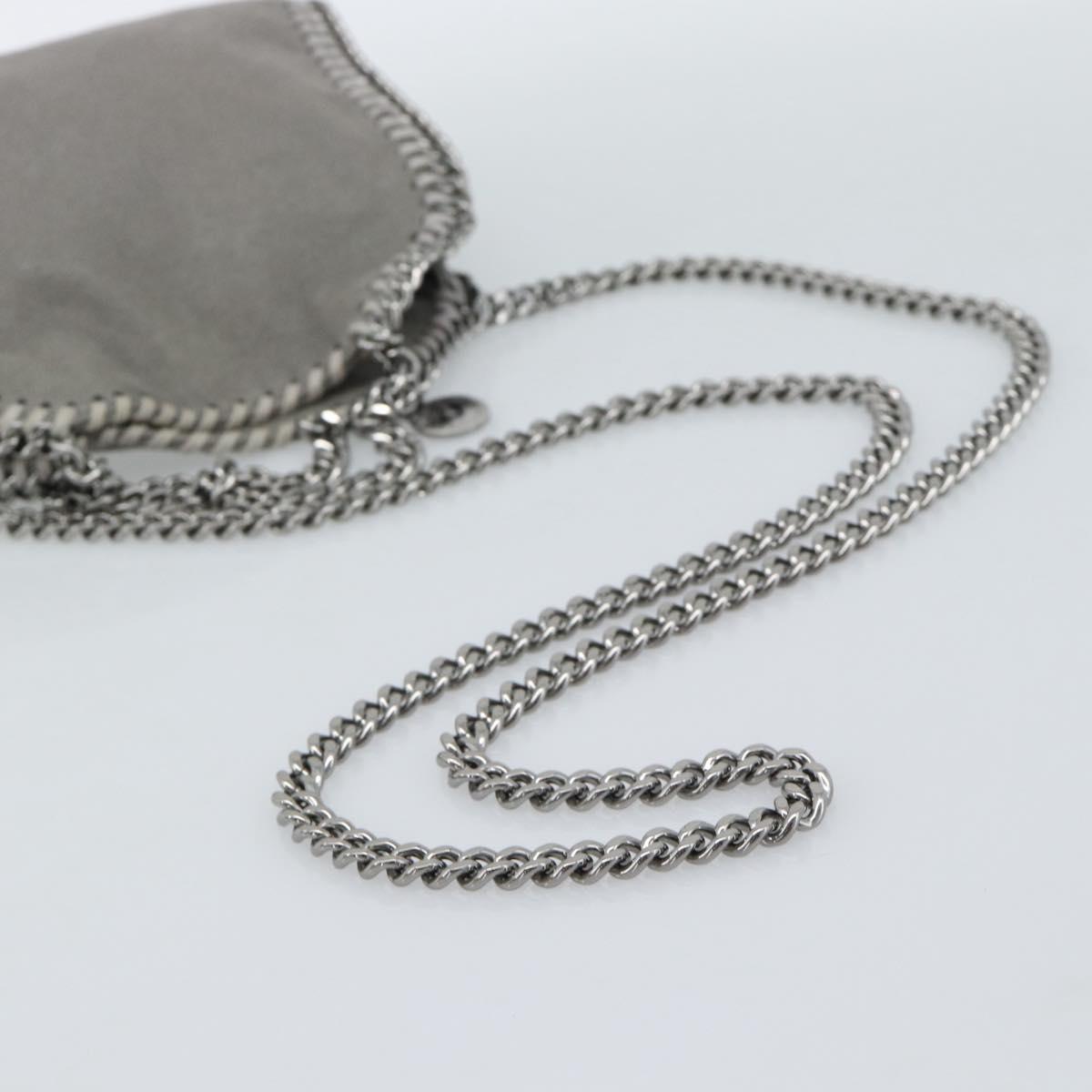 Stella MacCartney Falabella Bag Suede 2way Gray Silver 495150 Auth BA13479A