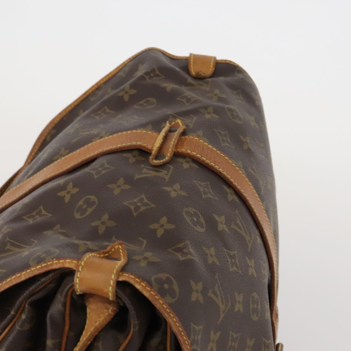 LOUIS VUITTON Monogram Saumur 35 Shoulder Bag M42254 LV Auth BA13483