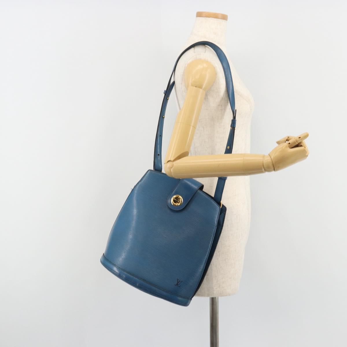 LOUIS VUITTON Epi Cluny Shoulder Bag Blue M52255 LV Auth BA13485