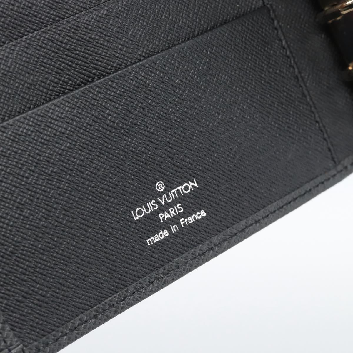 LOUIS VUITTON Taiga Leather Agenda MM Day Planner Cover Ardoise Auth BA13490