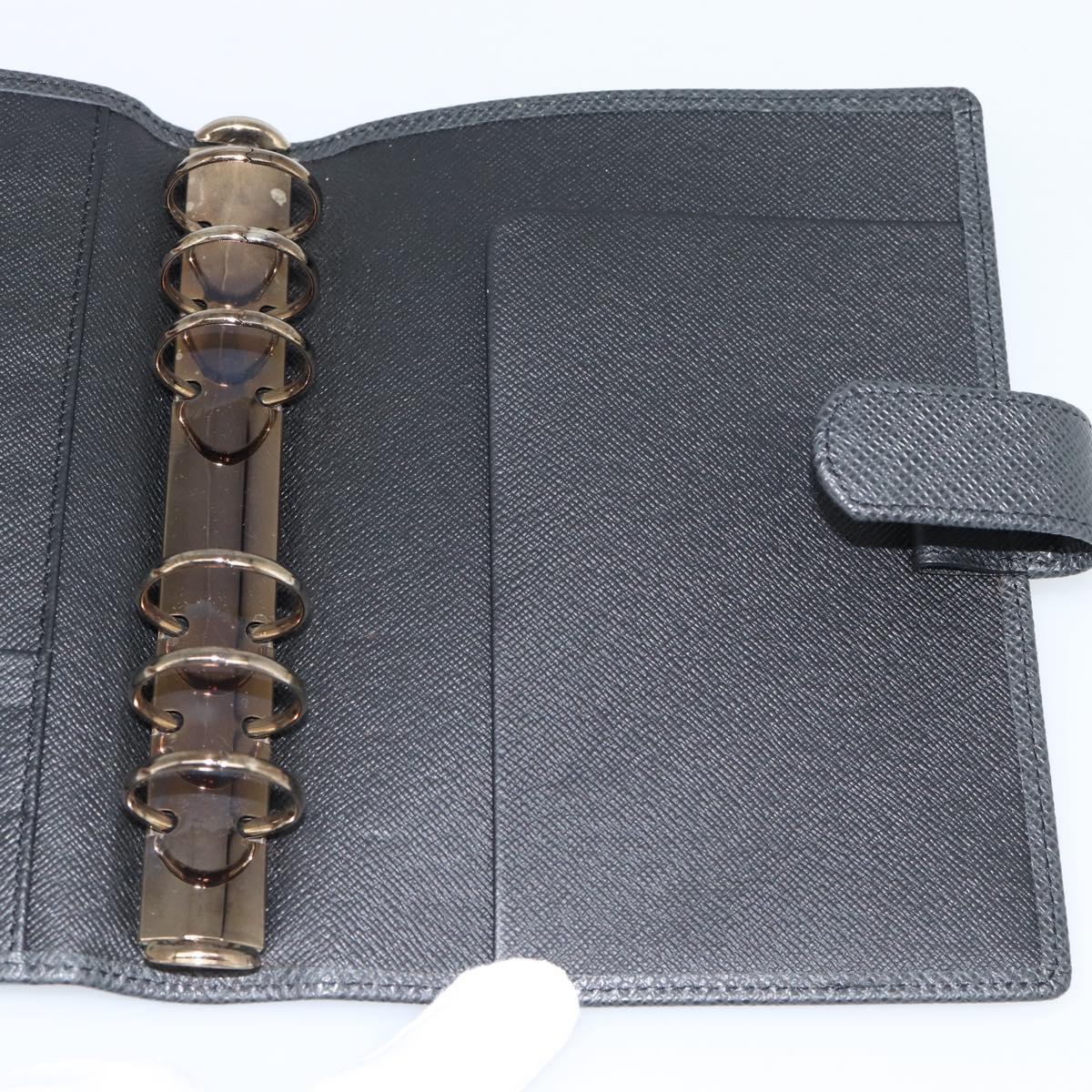 LOUIS VUITTON Taiga Leather Agenda MM Day Planner Cover Ardoise Auth BA13490