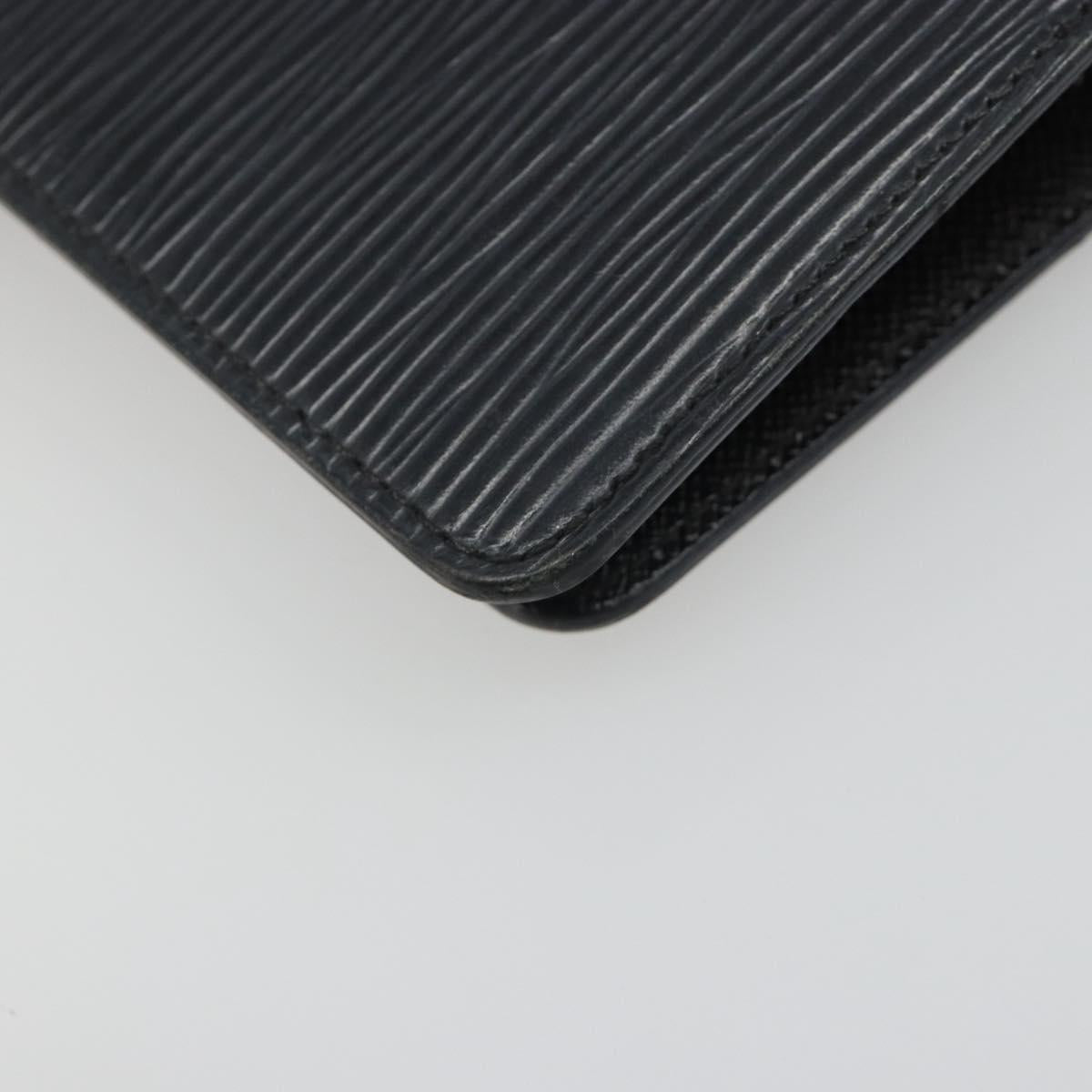 LOUIS VUITTON Epi Agenda MM Day Planner Cover Black R20042 LV Auth BA13491