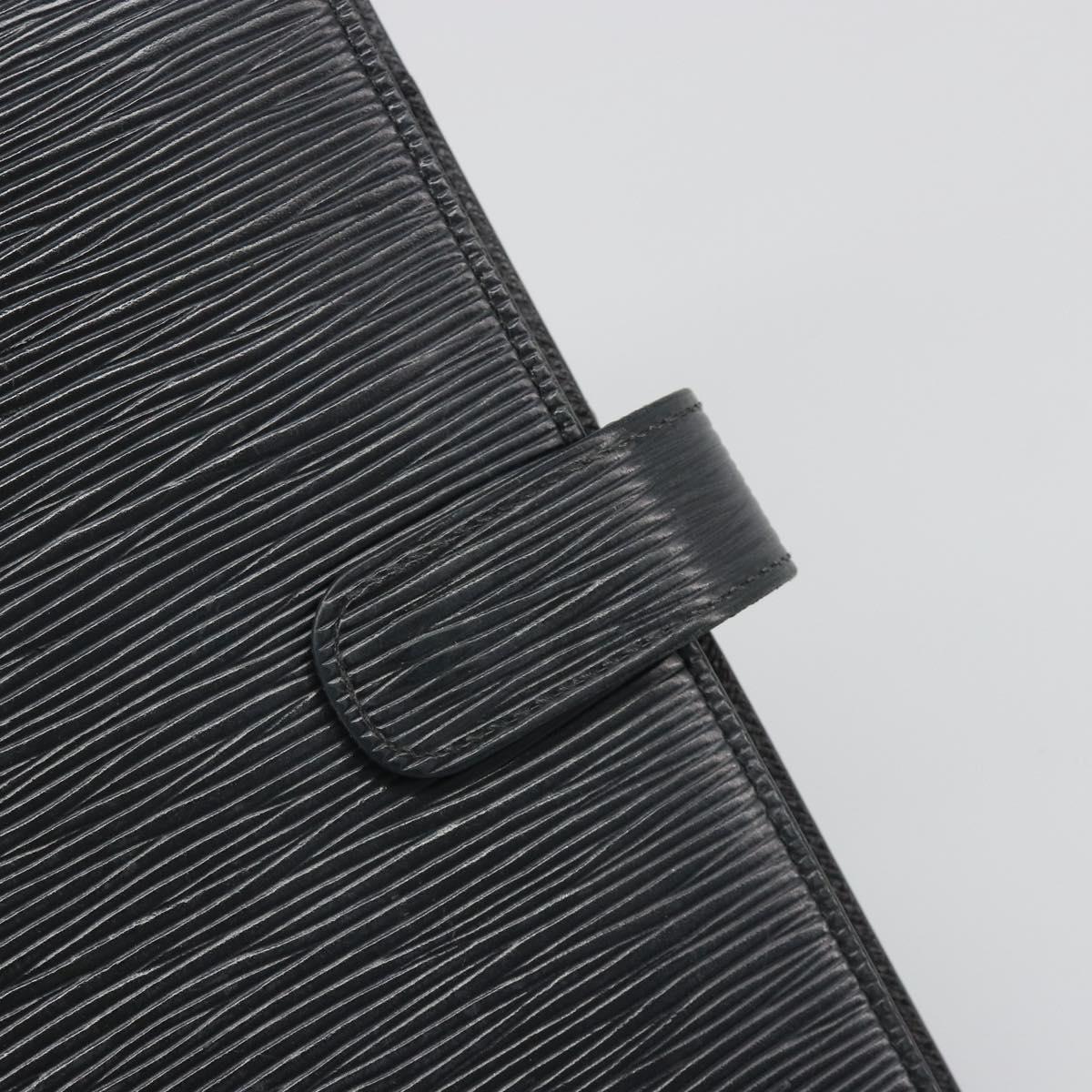 LOUIS VUITTON Epi Agenda MM Day Planner Cover Black R20042 LV Auth BA13491