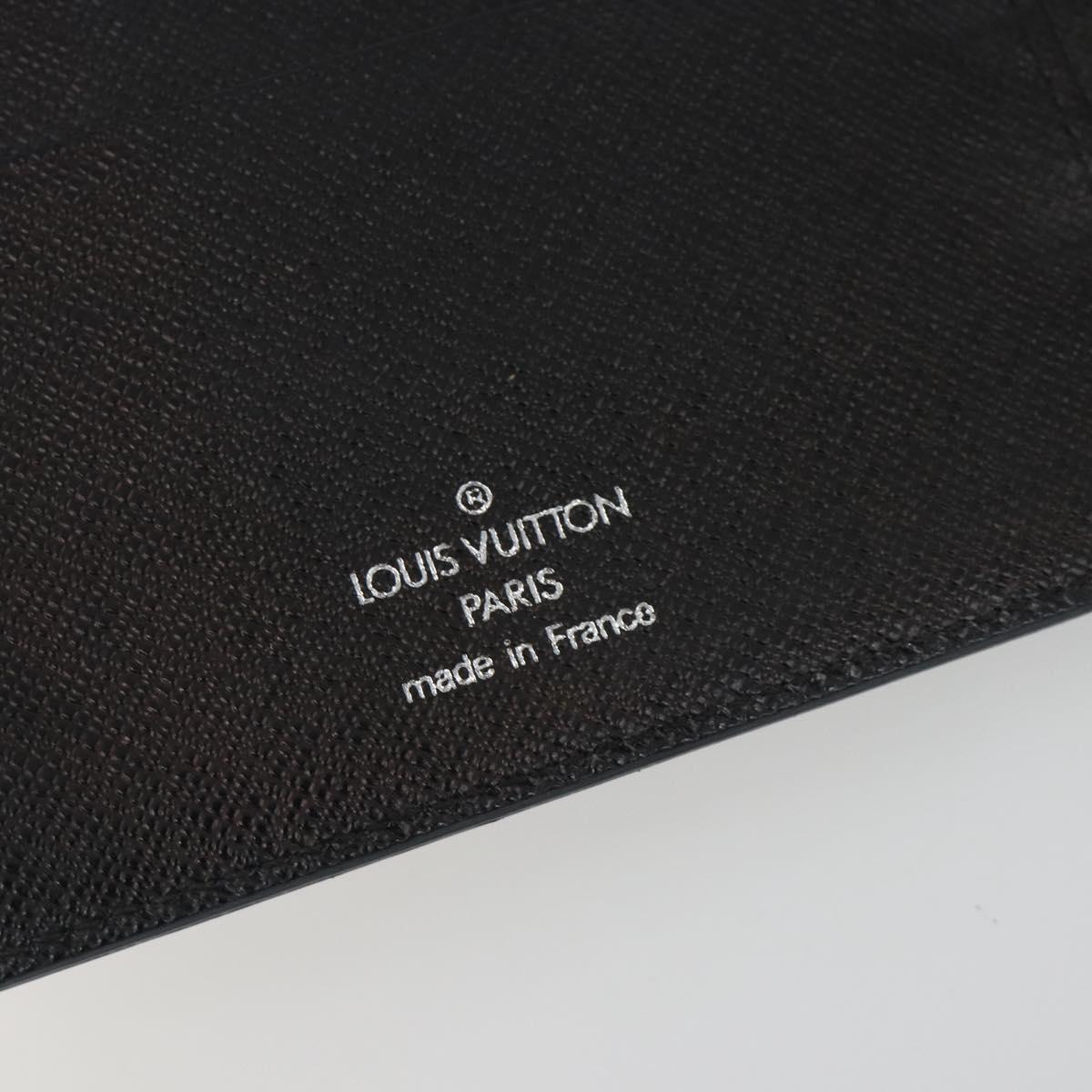 LOUIS VUITTON Epi Agenda MM Day Planner Cover Black R20042 LV Auth BA13491