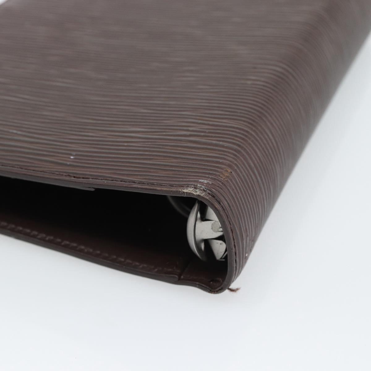 LOUIS VUITTON Epi Agenda MM Day Planner Cover Mocha R2004D LV Auth BA13492