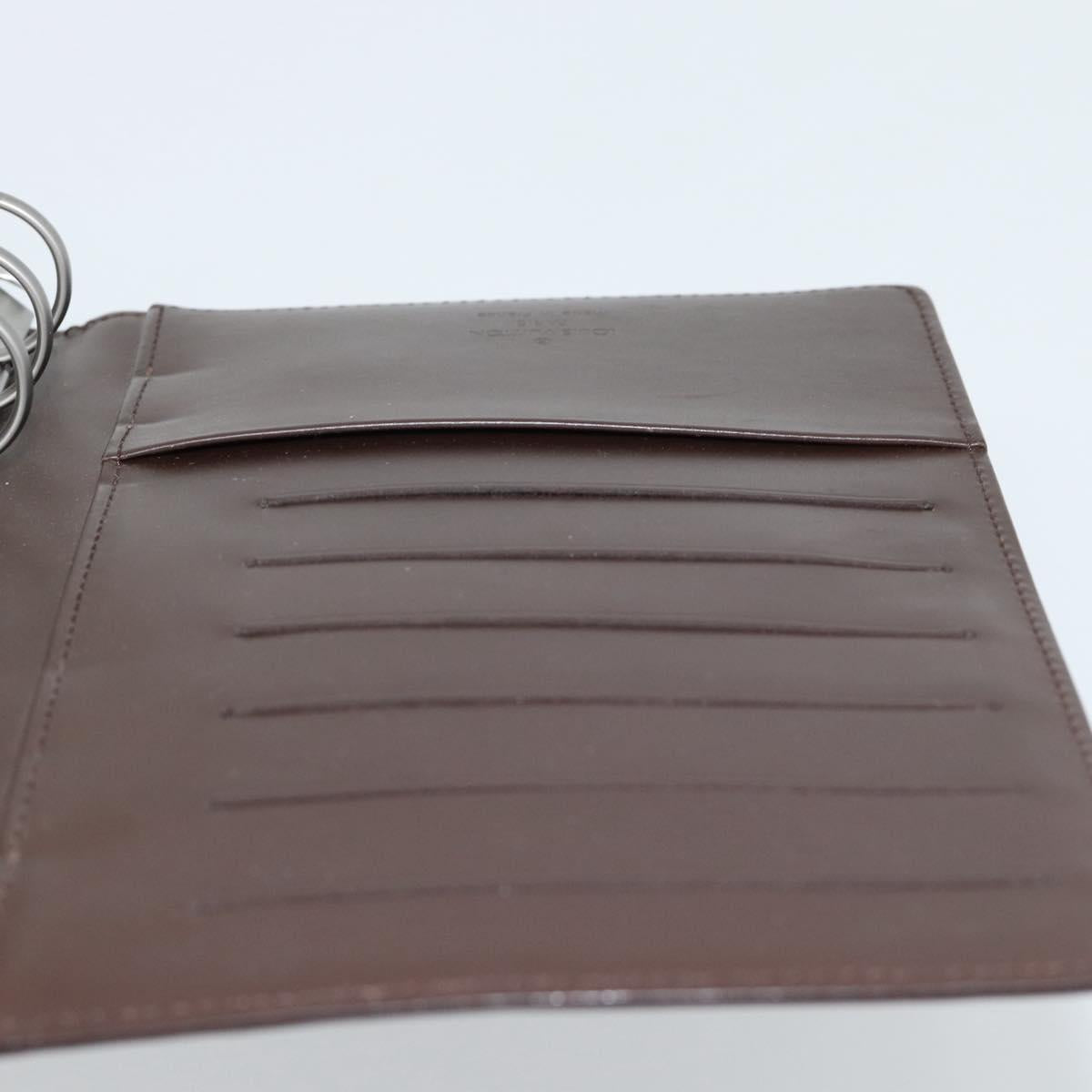 LOUIS VUITTON Epi Agenda MM Day Planner Cover Mocha R2004D LV Auth BA13492