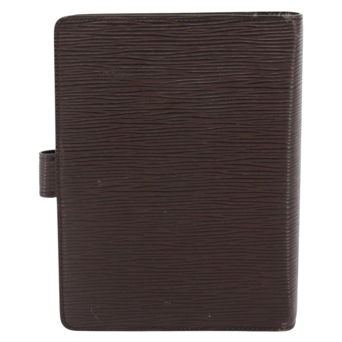 LOUIS VUITTON Epi Agenda MM Day Planner Cover Mocha R2004D LV Auth BA13492