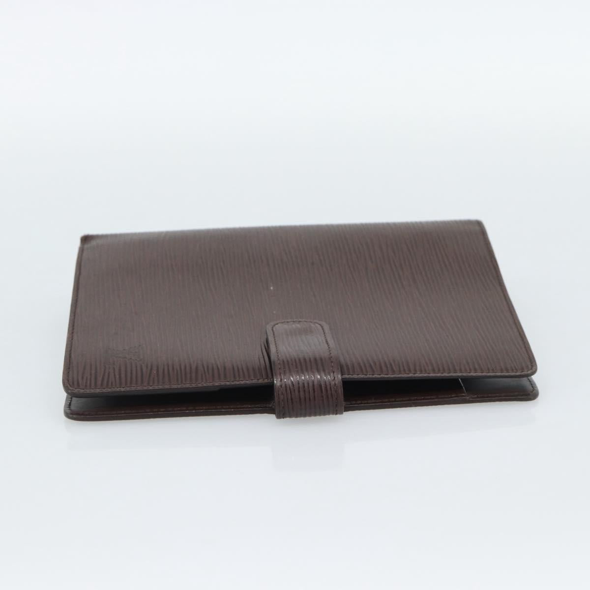 LOUIS VUITTON Epi Agenda MM Day Planner Cover Mocha R2004D LV Auth BA13492
